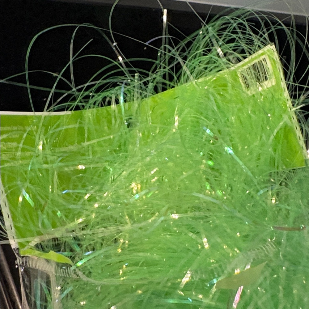 3 Bags Easter Basket Green Iridescent Grass Spring Summer Farmhouse Shabby Chic - Picture 4 of 7
